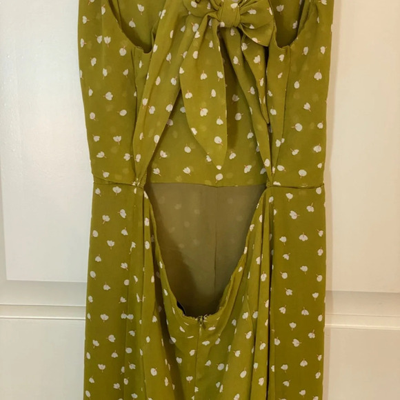J.O.A. Strappy floral dot Jumpsuit Romper Green White 33598 - Picture 7 of 12